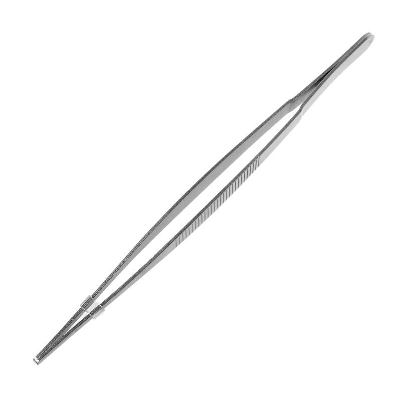 Toothed Tweezers Barbecue Stainless Steel Long Food Tongs Straight Home Tweezer Garden Kitchen BBQ Tool 5 Sizes D08D