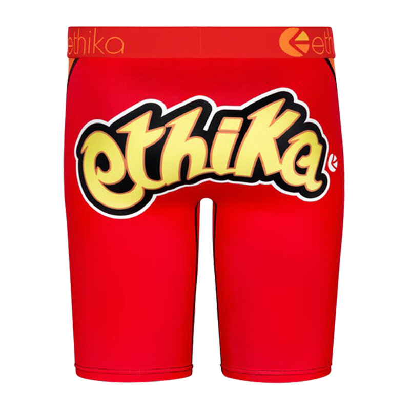 zhcth 4pcs Ethika Boxer Briefs for Men Flamin Hot Male Ice Silk Boxers Long Boxers Ethika Underwear