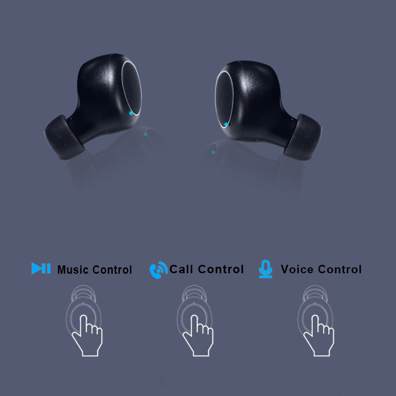 Écouteurs sans fil Bluetooth 5.0, casque d'écoute de jeu, stéréo, suppression du bruit, oreillettes de sport, étanche IPX5 TWS, MT01