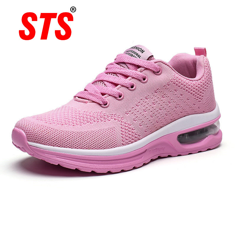 STS Women Casual Flats Shoes Comfortable Fashion Sports Breathable Non-slip Soft Sneakers Female Footwear Outdoor Trainers