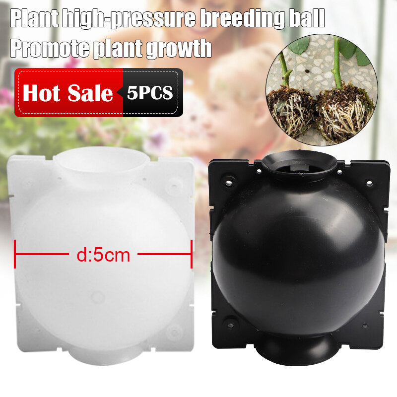 5pcs Plant Rooting Ball Grafting Rooting Growing Box Breeding Case for Garden JS23
