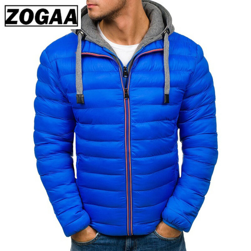 ZOGAA-chaqueta con capucha para hombre, abrigo de algodón, chaqueta cálida, abrigos de moda, nueva marca, invierno, 2021