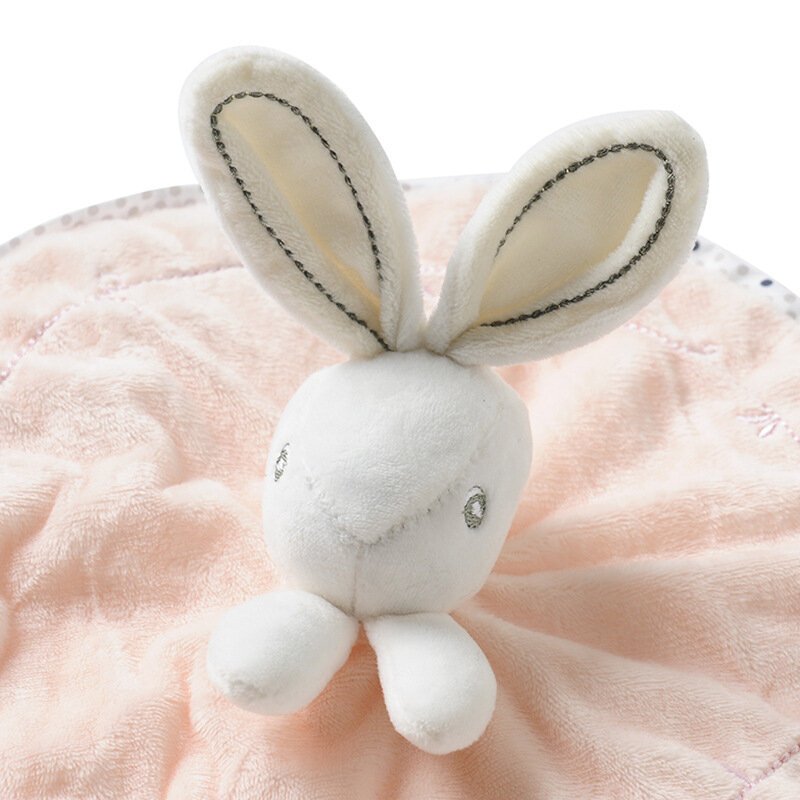 Brinquedo do bebê recém-nascido veludo confortante boneca toalha coelho bebê macio chupeta toalha dos desenhos animados animal puzzle brinquedo de pelúcia