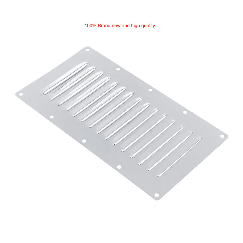 Stainless Steel 304 Boat Marine Rectangular Venting Panel Air Vent Louver Grille Ventilation Louvered Ventilator Grill Cover