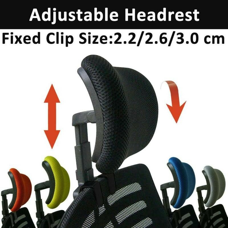 Assento de escritório para encosto de cabeça, cadeira ajustável, giratória, levantamento de pescoço, suporte para costas, cadeira, proteção de pescoço