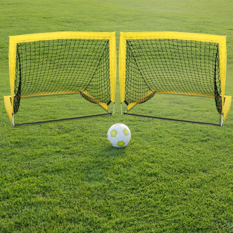 Esportes crianças mini conjunto de objetivos de futebol-quintal/indoor mini net e bola conjunto portátil dobrável juventude futebol objetivo