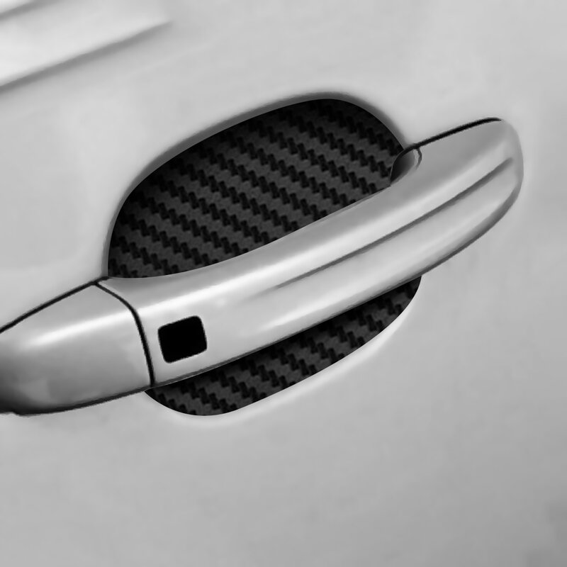 4Pcs Handle Anti Scratch Stickers Universal Carbon Fiber Auto Door Handle Film Car Stickers Goods Accessories