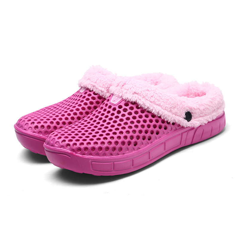 YISHEN Winter Women Slippers Platform Waterproof Soft EVA Outdoor Non-slip Shoes Home Casual Plush Warm Quick Dry Slippers
