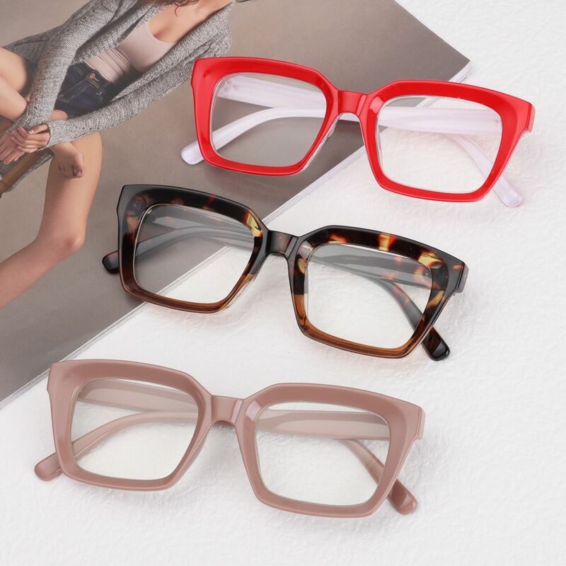 Men Women Fashion Oversized Square Reading Glasses Large Frame Presbyopia Eyeglasses Diopter +1.0~+3.0