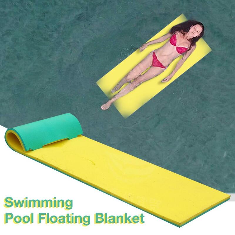 Плавающее водное одеяло для бассейна, плавающая кровать, Гладкий мягкий удобный водный плавающий коврик для загара, водных видов спорта, пи...
