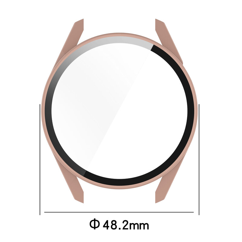 แก้ว + สำหรับ Huawei นาฬิกา GT 3 46มม.PC Matte Cover All-Around ป้องกันกันชนสำหรับ Huawei Watch GT 3นาฬิกา