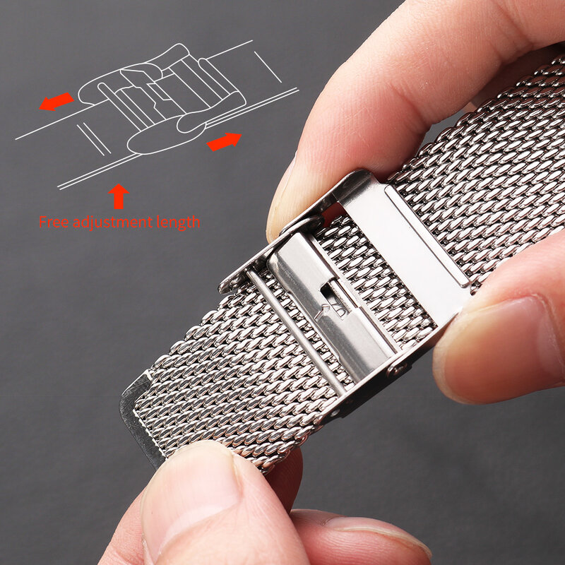 Cinturino Milanese orologio per uso generico cinturino sportivo 18mm 20mm 22mm iwatch pulseira bracciale accessori da polso