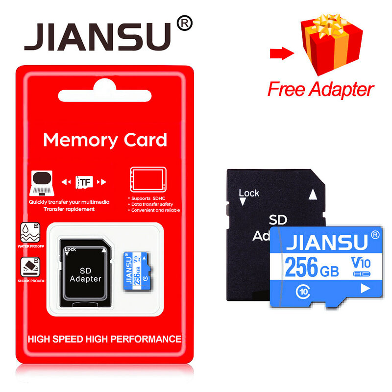 Carte mémoire mini sd, 16 go/32 go/64 go/256 go/128 go, SDHC, classe 10, lecteur Flash pour smartphone et appareil photo