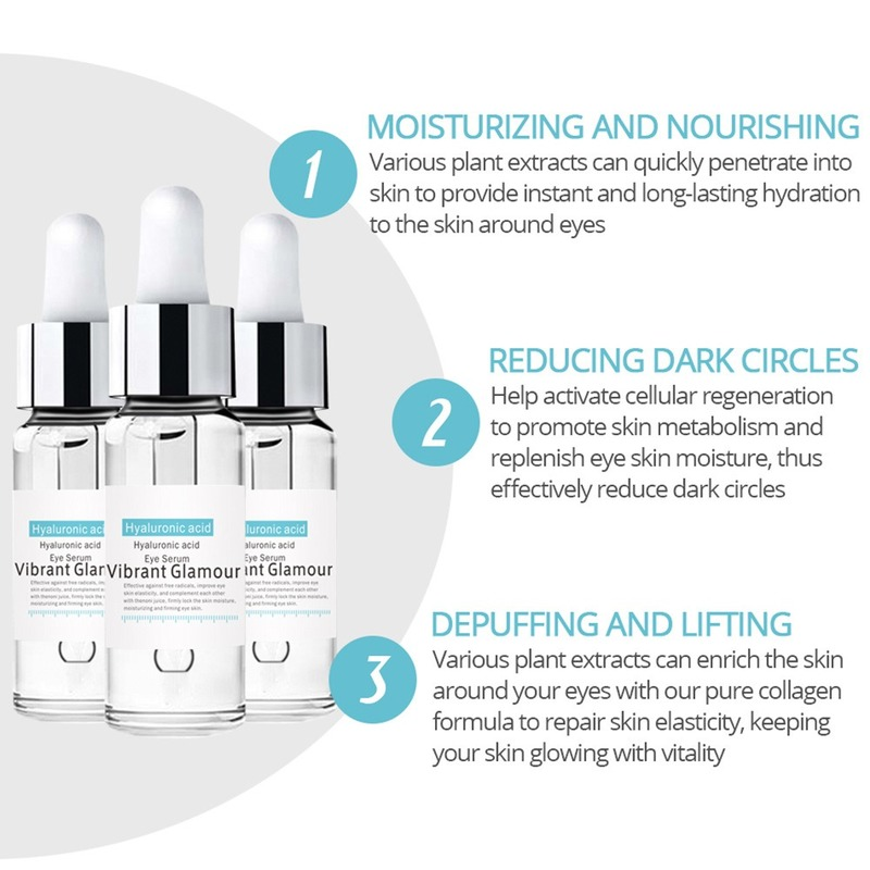 Eye Essence Hyaluronic Acid Liquid Lightens Dark Circles Firming Moisturizing Repair Eye Cream Skin Care Products