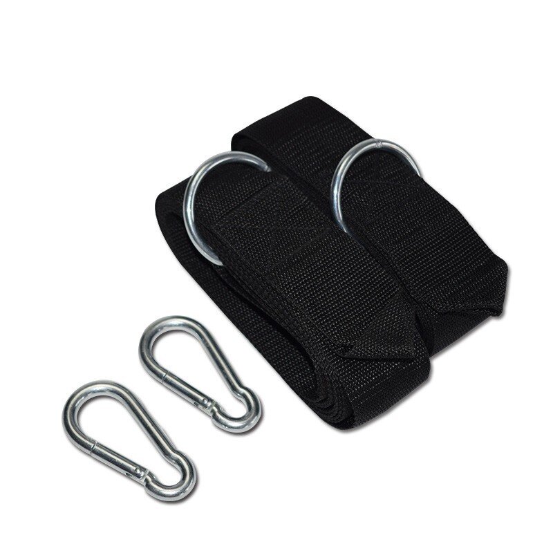 1 Set Of Hammock Strap Rope With Metal Buckle and 2 carabiners Bind Rope Max Bearing 250kg Outdoor Camping Hanging Belt