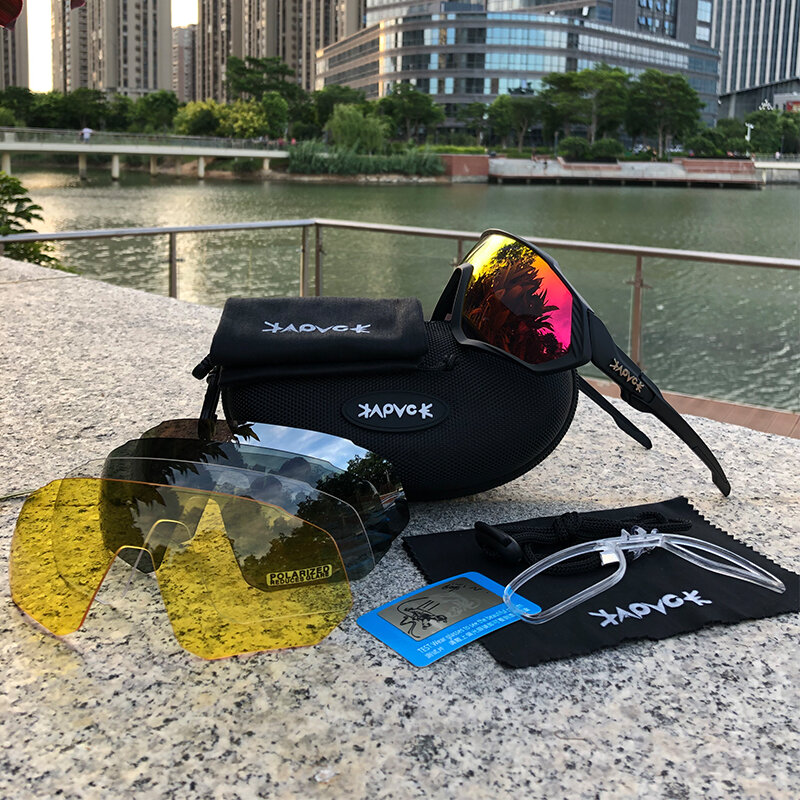 Kapvoe – lunettes de soleil polarisées pour cyclisme, sport, vélo, montagne, équitation, UV400, pêche, pour hommes et femmes, 2021