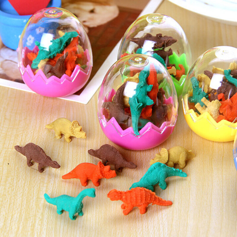 2/8pcs vendita calda bella cancelleria per studenti regalo romanzo uovo di dinosauro tartaruga matita gomma regalo per bambini cancelleria coreana