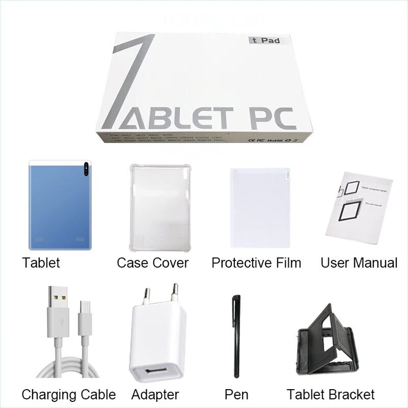 Pad Mini Tablet 8 Cal 8GB RAM 256GB ROM 10 rdzeń Tablet Android 10.0 tablety podwójna karta SIM GPS Google Play type-c 5G Tablettes