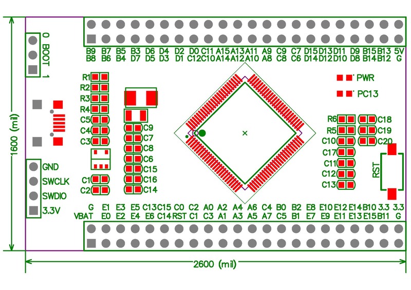 HC32F460PETB Core Board HDSC ใหม่การพัฒนาแทนที่ STM32F103VET6
