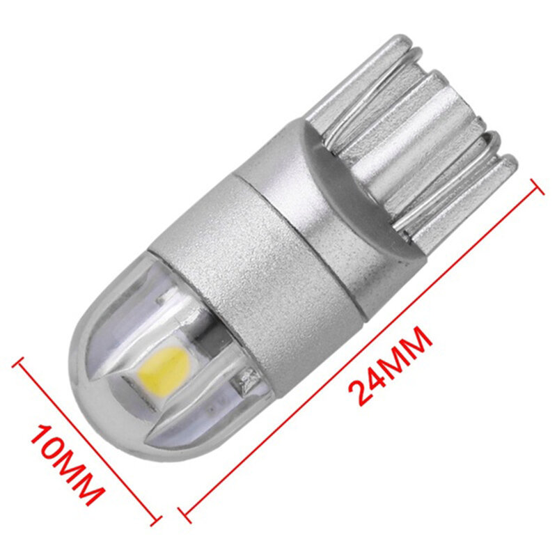 Bombilla de luz LED Interior superblanca T10 3030 2SMD, alta potencia, W5W 194 168 6W, 10 unidades
