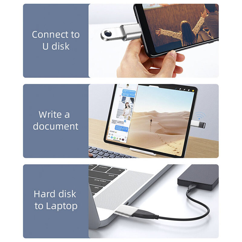 Baicun – adaptateur USB 3.0 OTG mâle vers USB femelle, convertisseur pour Macbook Xiaomi Samsung S20, connecteur USBC OTG