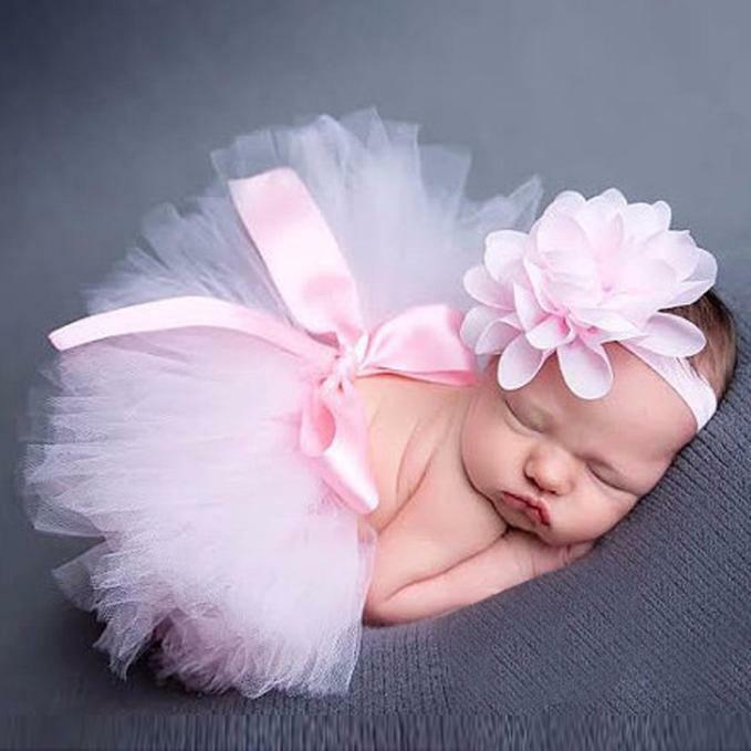 Bebê recém-nascido meninas fotografia adereços infantil traje roupa bandana princesa tutu saia do bebê bebês meninas fotografia adereços