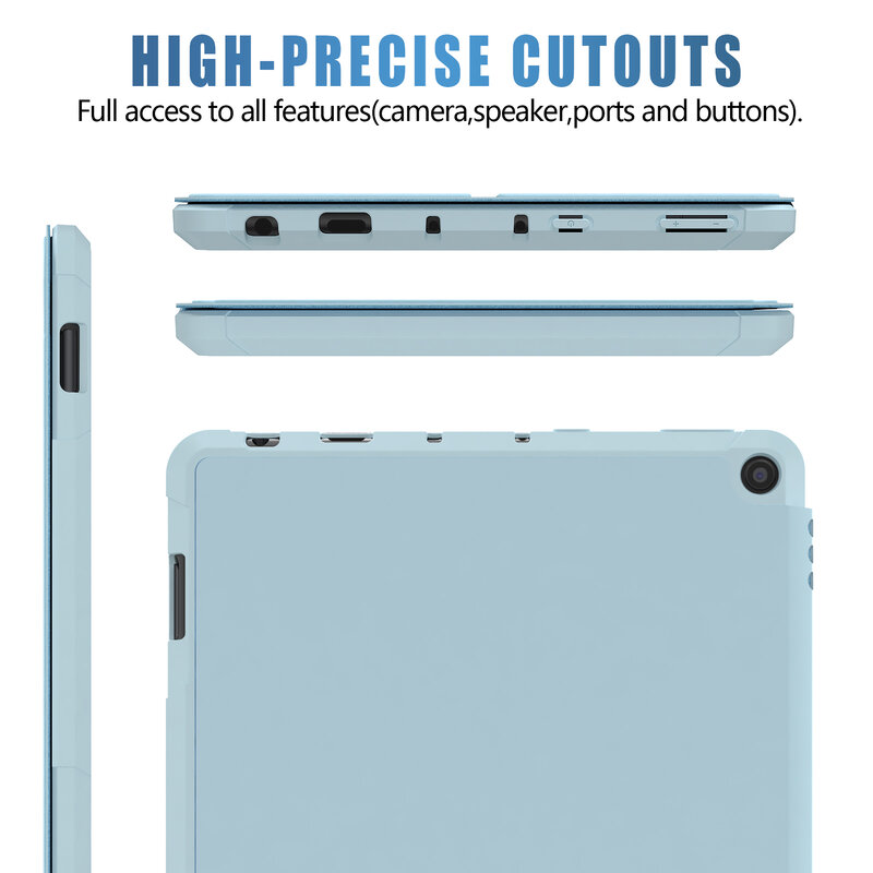 For Fire HD 10 Plus 2021 Case,Multi Angle Magnetic Back Cover for Fire HD 10 Plus 11th Generation Tablet Case