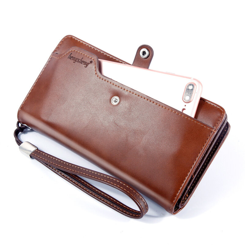 JIFANPAUL New Men's clutch bag wallet men wallet men's long US dollar clip multi-function mobile phone bag zipper small handbag