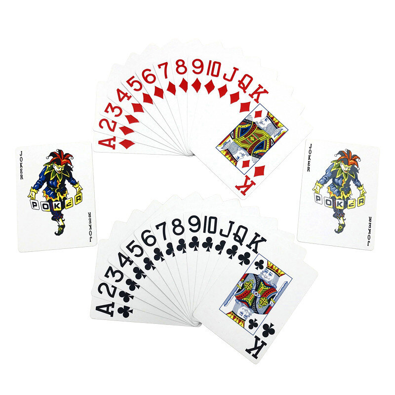 Baralho texas hold'em para poker, jogo de cartas de plástico com acabamento fosco, à prova d'água