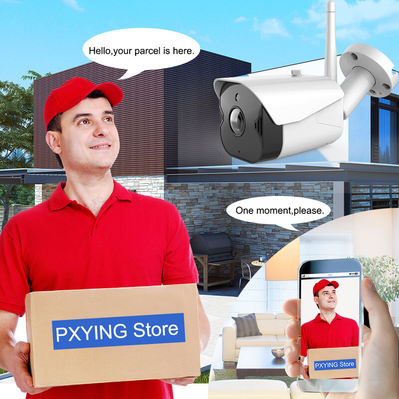 Kamera IP System CCTV Wifi 1080P IP66 wodoodporny Night Vision dwukierunkowy dźwięk na świeżym powietrzu Alarm bezpieczeństwa w domu wideo zestaw do nadzorowania
