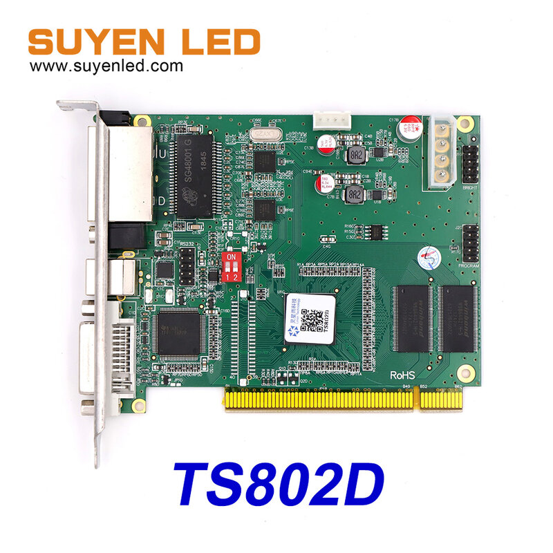 Linsn-フルカラー同期ts801ds802,LEDディスプレイ,送信カードt802d