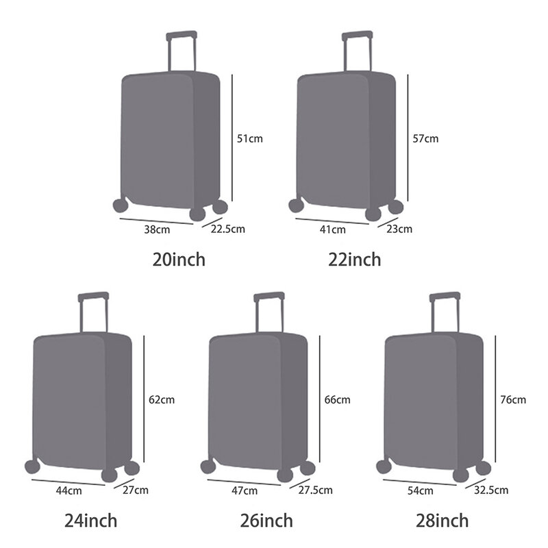 Viaje Funda impermeable para maleta cubierta transparente de equipaje de PVC engrosamiento tamaño 20/22/24/26/28 funda protectora a prueba de polvo
