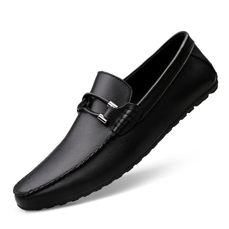 Mais tamanho 37-46 mocassins de couro genuíno masculino sapatos casuais moda deslizamento-sobre sapatos masculinos mocassins masculinos calçados masculinos zapatos de hombre