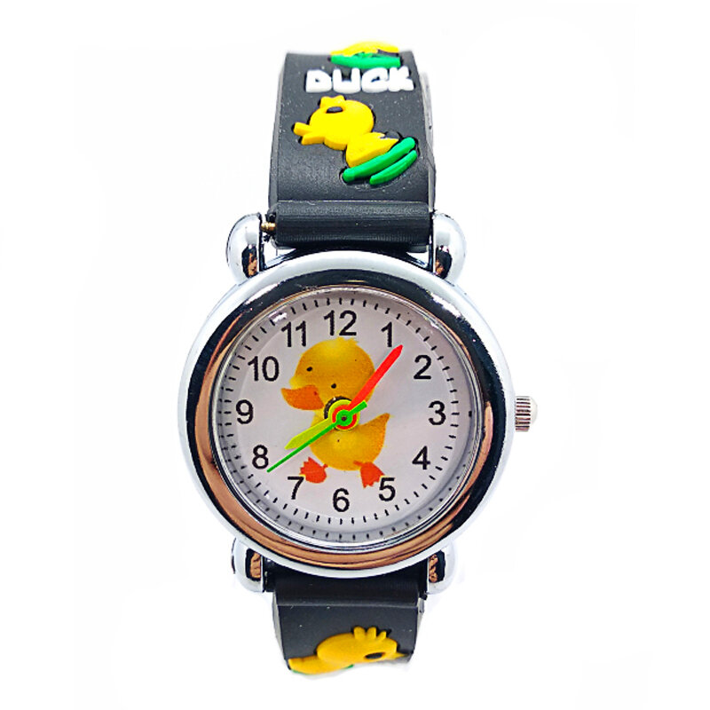 2020 новые детские часы с изображением маленькой желтой утки, милые часы для мальчиков, студенческие часы для девочек, водонепроницаемые квар...