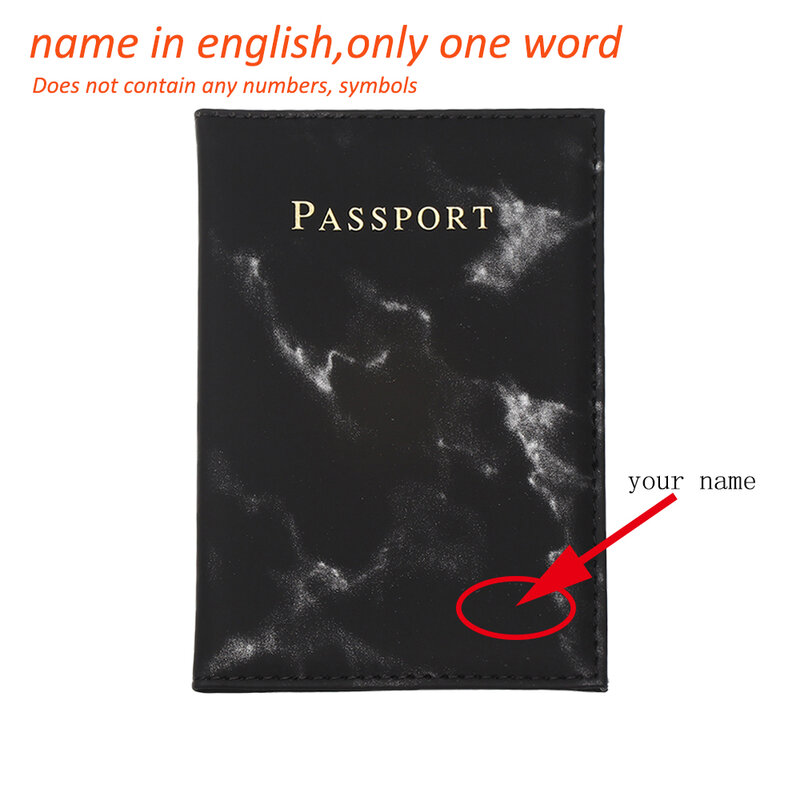 Обложка для паспорта с именем на заказ, дорожный кошелек, обложки для паспорта (можно только английские буквы, одно слово, менее 8 букв)