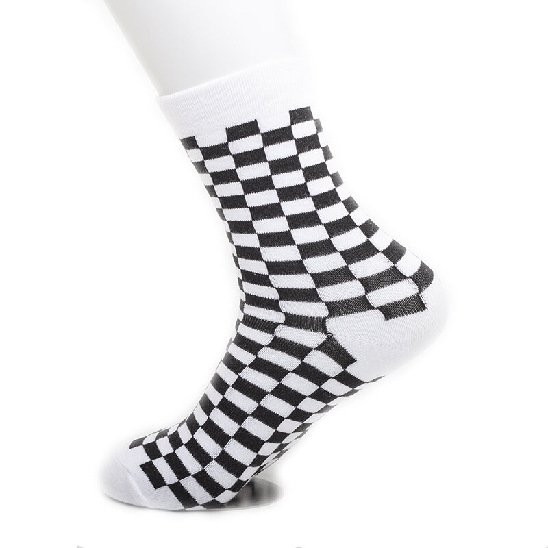 2020Korea  Trend Women Checkerboard Socks Geometric Checkered Socks Men Hip Hop Cotton Unisex Streetwear Novelty Socks football