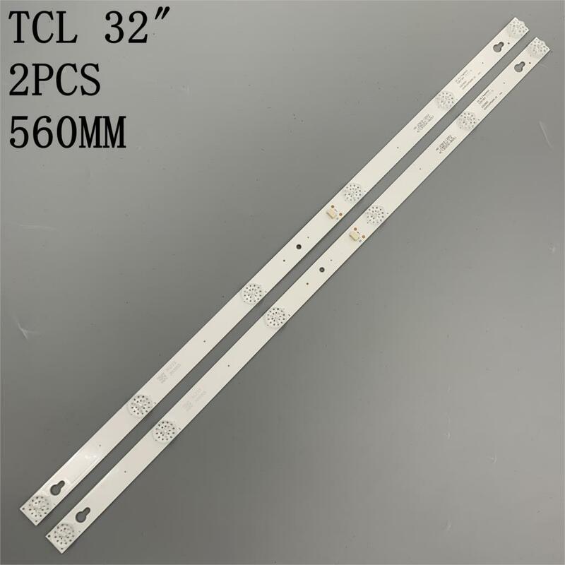 LED backlight strip, 2 pieces, for tcl32hb5426 32d100 l32s4900s 32s301 l32p1a 4c-lb3206-hr03j hr01j tot_ 32D2900 32HR330M06A5 V5