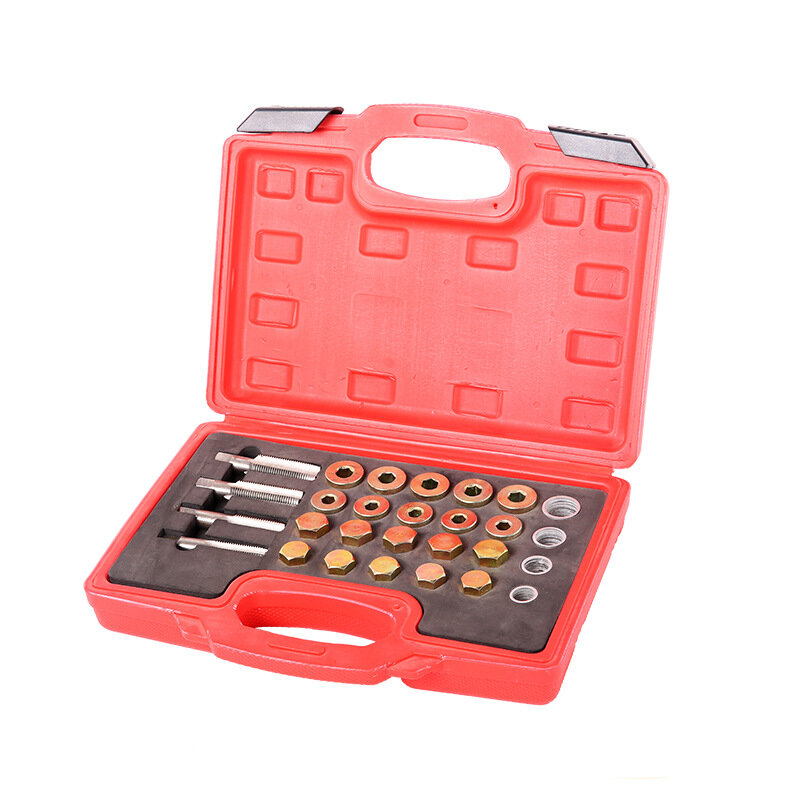 Kit de réparation de filetage de carter d'huile, ensemble d'outils de vidange de boîte de vitesses de carter 64 pièces