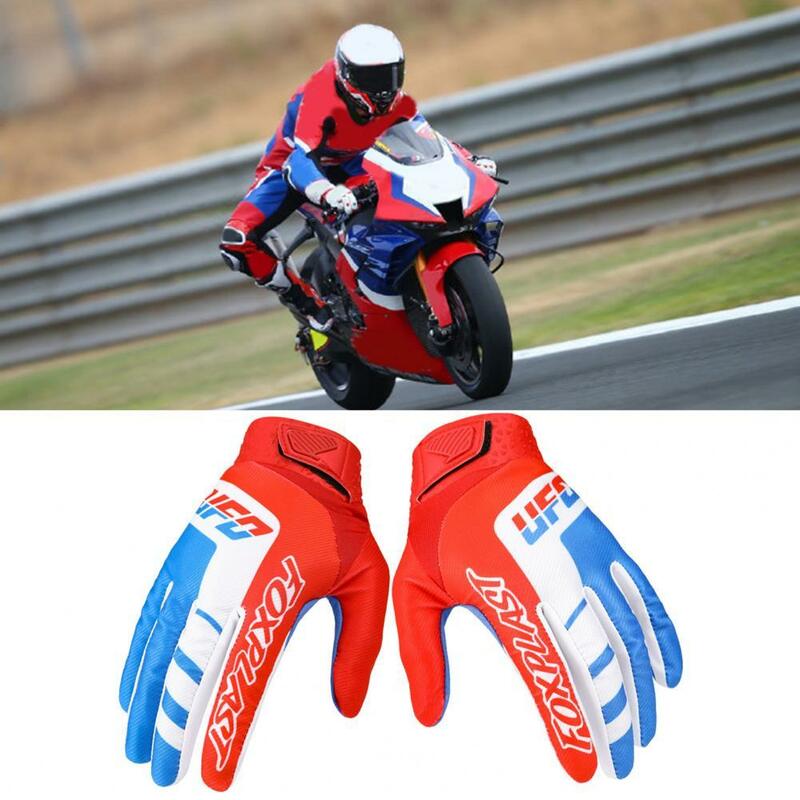 Uso esterno 1 paio durevole potenza sport moto guanti da Motocross poliestere guanto pieno dito traspirante per arrampicata