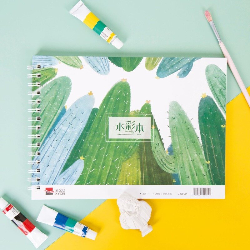 A4 16K 20Sheets Watercolor Paper Book Drawing Water Color Painting Sketchbook Paper For Color Pencil Book School Art Supplies