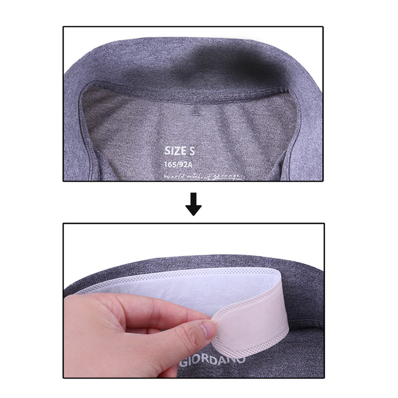 3m Summer Collar Sweat Pad Disposable Collar Grime Protector Sweat Pads Self-Adhesive Neck Liner Pads Unisex