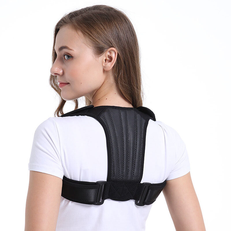 Корректор осанки, бандаж для спины, полностью регулируемый выпрямитель для поддержки верхней части позвоночника, шеи, плеч, ключицы, снятия ...