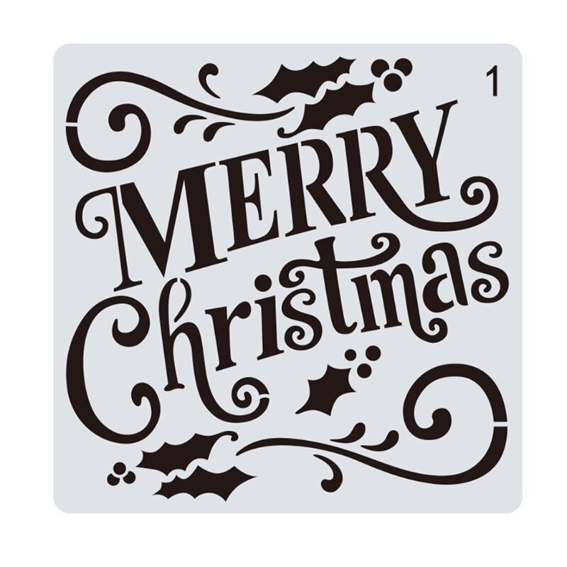 24 팩 16 팩 크리스마스 페인팅 스텐실 키트 DIY 드로잉 스텐실 템플릿 나무 벽 홈 장식에 그림