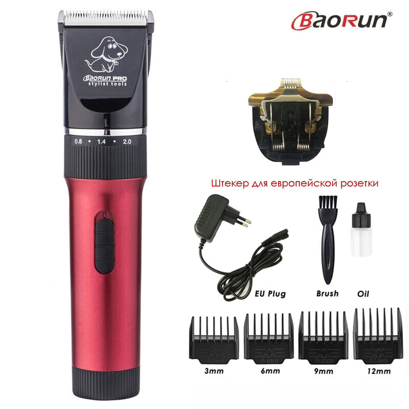 NEW TY BaoRun P6 Professional Dog Hair Trimmer Rechargeable Pet Cat Grooming Clipper Shaver Low-noise Electric Cutters Haircut
