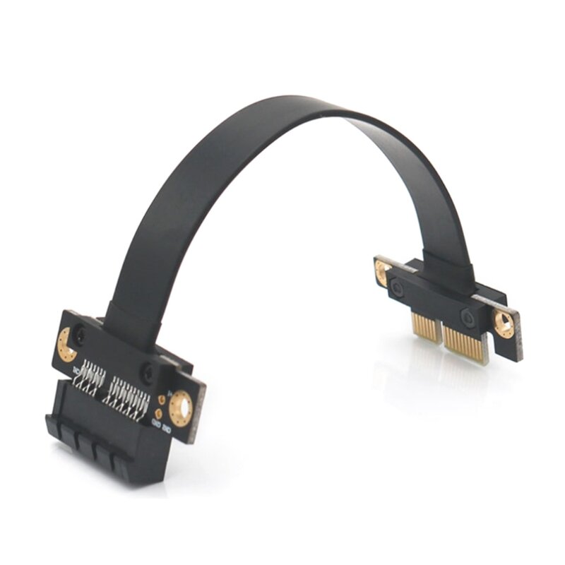 PCIE X1 Riser Cable 90 Degree PCIe 3.0 x1 to x1 Extension Cable 8Gbps PCI Express 1x Riser Card Ribbon Band