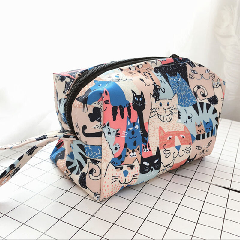 女性のための素敵なプリントのメイクアップオーガナイザー,印象的な,旅行のための素敵なバッグ