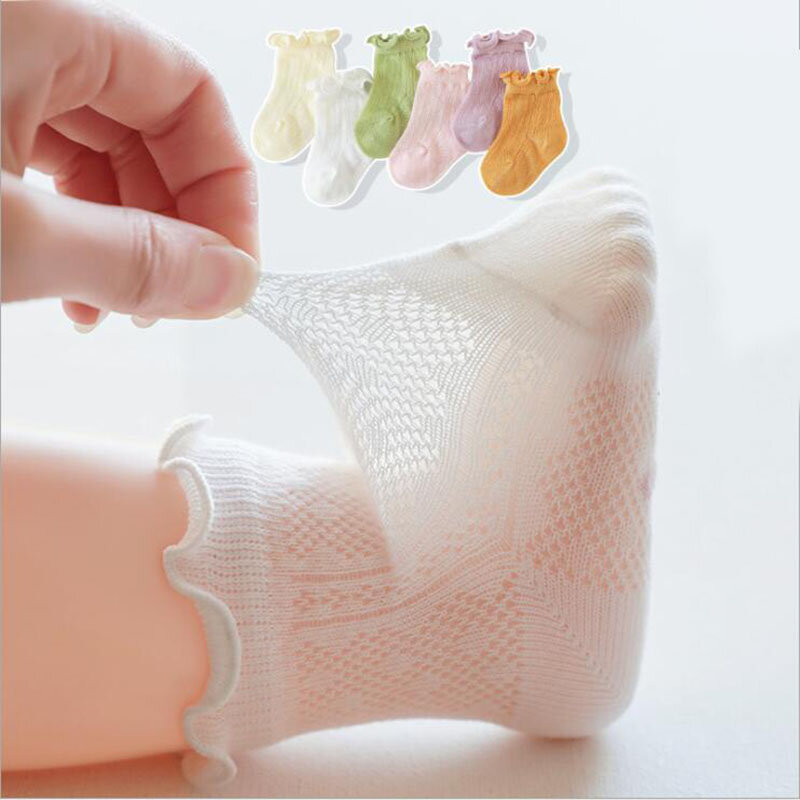 Kinder mesh Socken Solide Sommer Frühling Neugeborenen Baby mädchen Socken Baumwolle Infant knöchel kurze Socken für baby Kinder