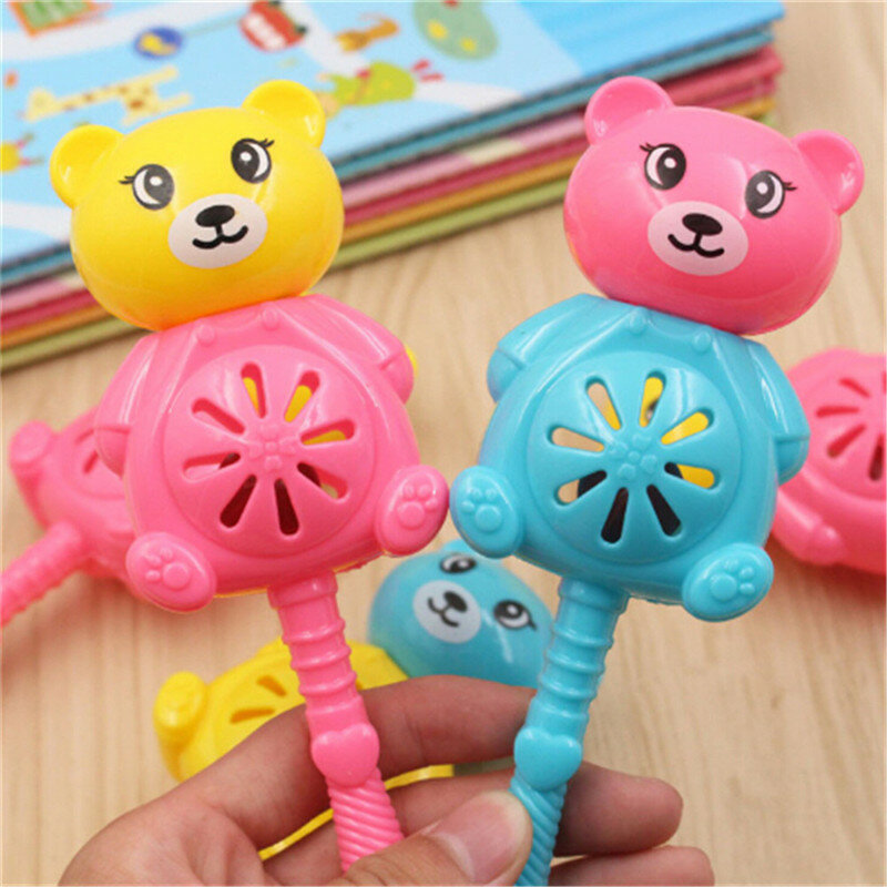 Grzechotki dla dzieci zabawka inteligencja ręka niedźwiedź grzechotka z dzwonkiem zabawne zabawki edukacyjne prezenty