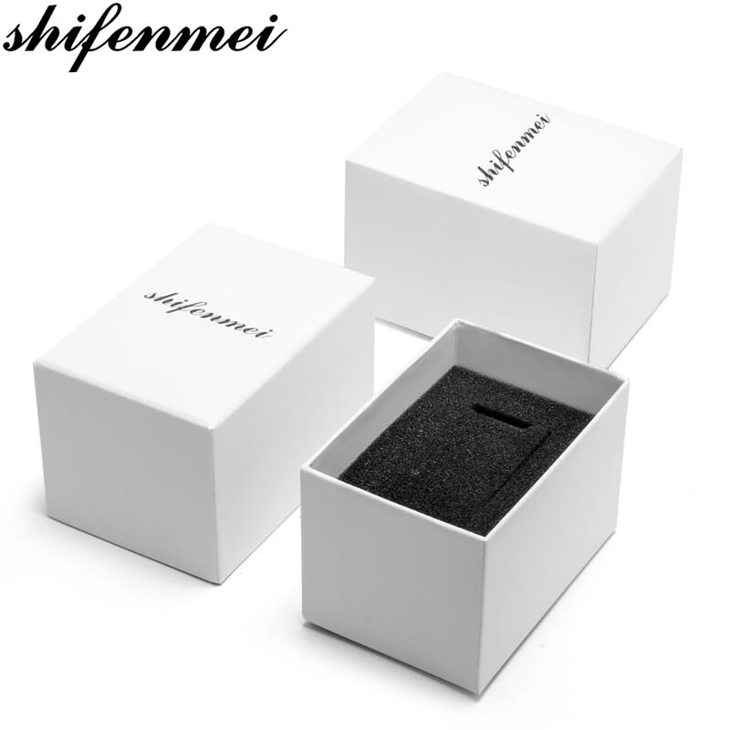 Shifenmei-caja de reloj para hombre y mujer, organizador de relojes informal a la moda, embalaje personalizable, regalos