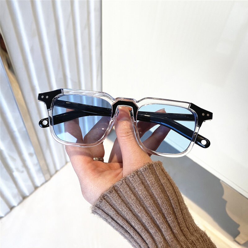 CRSD 2020 nowy wysokiej jakości łączenie miernik paznokci kwadratowych okulary moda mężczyźni Hip Hop okulary okulary w stylu Retro kobiet